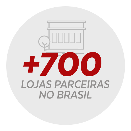 +700 Lojas Parceiras no Brasil